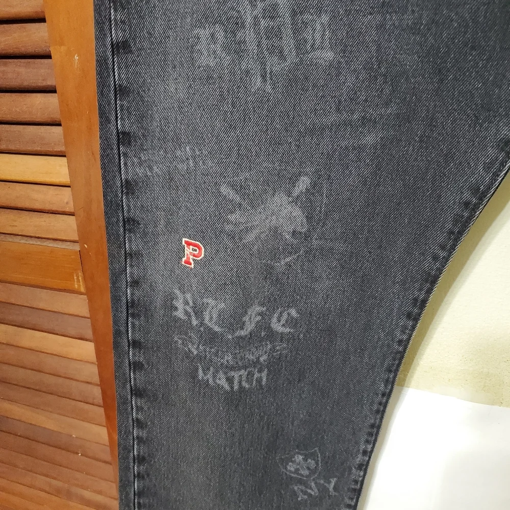 Polo Ralph Lauren RL Tigers Varsity P Graffiti Classic Fit Jeans - Picture 4 of 15
